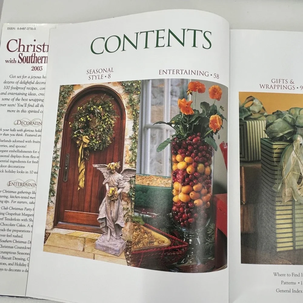 Christmas with Southern Living 2003 Oxmoor House Holiday Decorating Recipes Book